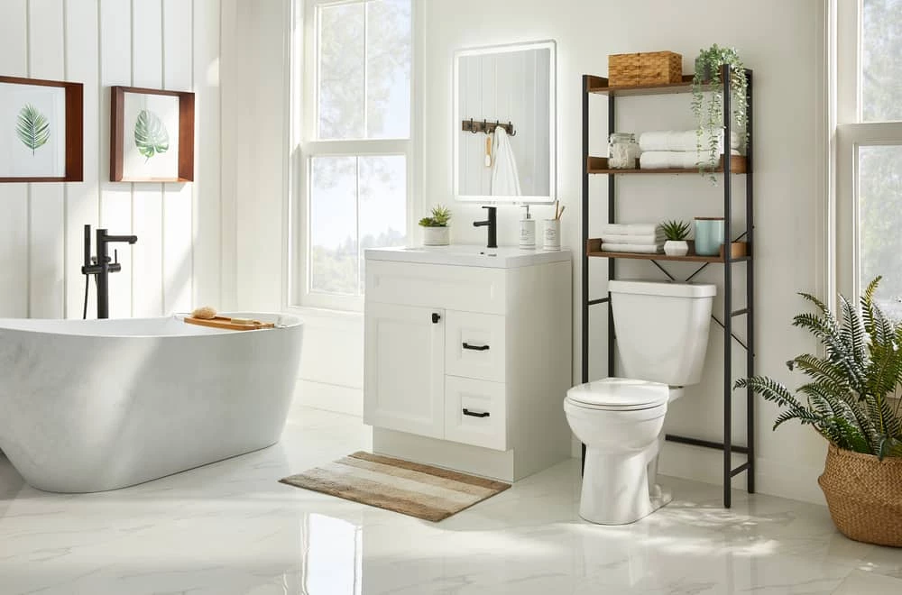 Moen® Align Single Handle Freestanding Bathtub Filler Faucet With Hand Shower, Matte Black 2 Moen® Align Single Handle Freestanding Bathtub Filler Faucet With Hand Shower, Matte Black - Image 2