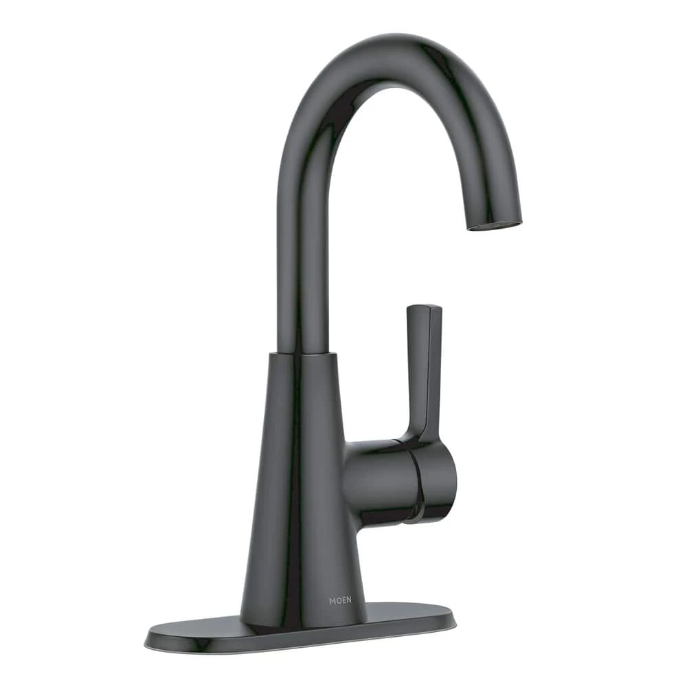 Moen 1-Handle Lavatory Faucet, Matte Black 1 Moen 1-Handle Lavatory Faucet, Matte Black
