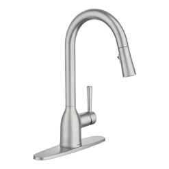 Moen® Adler Single Handle Pull Down Kitchen Faucet, Stainless Steel