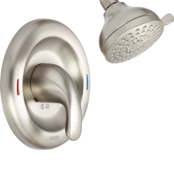 Moen® Adler Single Handle Spot Resist™ Posi-Temp® Bathtub & Shower Trim Kit, WaterSense® Certified, Brushed Nickel