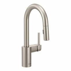 Moen® Align Single Handle High Arc Pull Down Sprayer Kitchen Faucet, Stainless Steel