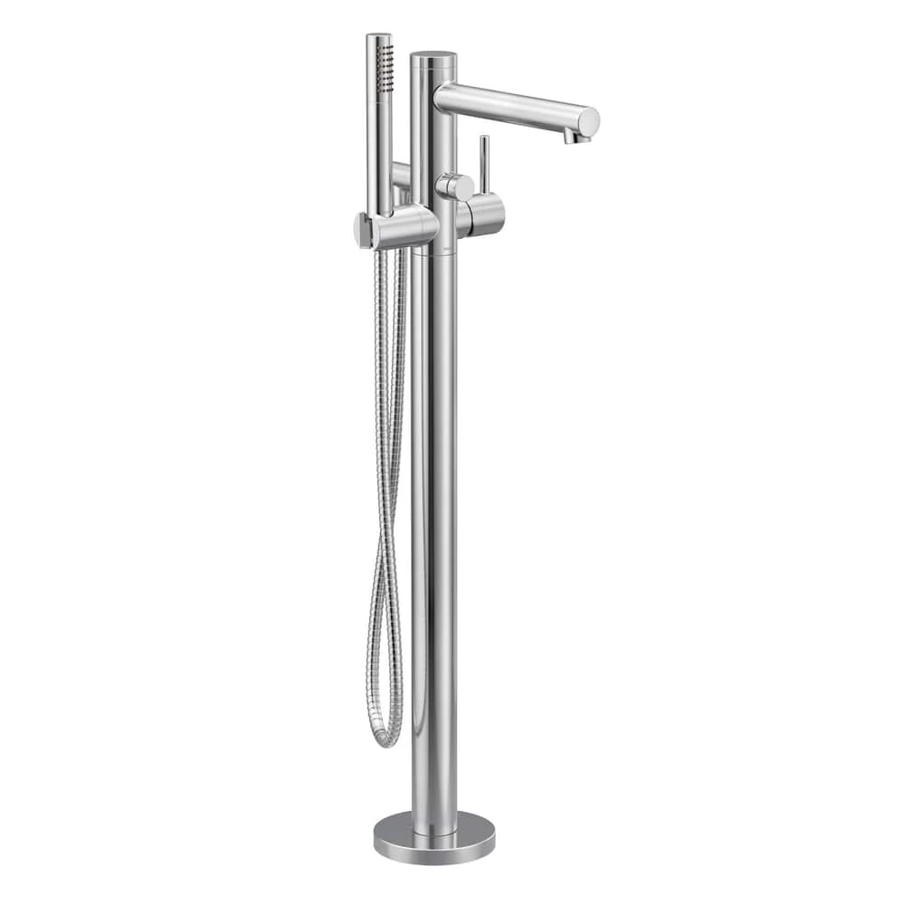 Moen® Align Single Handle Freestanding Bathtub Filler Faucet With Hand Shower, Chrome 1 Moen® Align Single Handle Freestanding Bathtub Filler Faucet With Hand Shower, Chrome