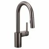 Moen® Align Single Handle High Arc Pull Down Spot-Resist Sprayer Kitchen Faucet With Power Clean, Black Stainless Steel