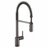 Moen® Align Single Handle High Arc Pull Down Sprayer Kitchen Faucet, Black Stainless