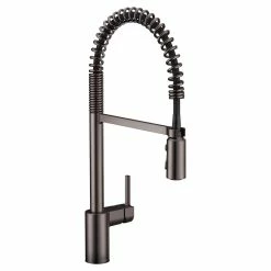 Moen® Align Single Handle High Arc Pull Down Sprayer Kitchen Faucet, Black Stainless