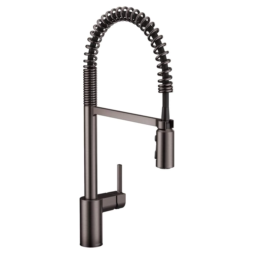 Moen® Align Single Handle High Arc Pull Down Sprayer Kitchen Faucet, Black Stainless 1 Moen® Align Single Handle High Arc Pull Down Sprayer Kitchen Faucet, Black Stainless