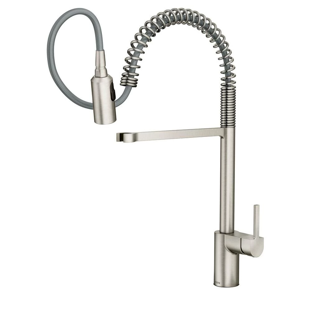 Moen® Align Single Handle Pre-Rinse Pull Down Spot-Resist Kitchen Faucet, Stainless Steel 3 Moen® Align Single Handle Pre-Rinse Pull Down Spot-Resist Kitchen Faucet, Stainless Steel - Image 3