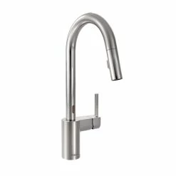 Moen® Align Single Handle High Arc Touchless Pull Down Sprayer Kitchen Faucet With MotionSense & Power Clean, Chrome
