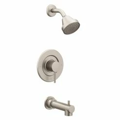 Moen Align Posi-Temp Pressure Balancing Eco-Performance Modern Tub & Shower Trim Kit, Valve Required, Brushed Nickel