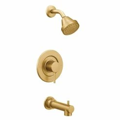 Moen Align Posi-Temp Pressure Balancing Eco-Performance Modern Tub & Shower Trim Kit, Valve Required, Brushed Gold