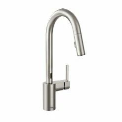 Moen® Align Single Handle Touchless Pull Down Sprayer Kitchen Faucet With MotionSense & Power Clean, Stainless Steel