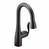 Moen® Arbor Single Handle High Arc Pull Down Sprayer Kitchen Faucet With Reflex & Power Clean, Matte Black