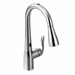 Moen® Arbor Single Handle High Arc Pull Down Sprayer Kitchen Faucet With Power Clean, Chrome