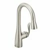 Moen® Arbor Single Handle Pull Down Sprayer Kitchen Faucet With Power Clean, Stainless Steel