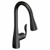 Moen® Arbor Single Handle Touchless Pull Down Sprayer Kitchen Faucet With MotionSense & Power Clean, Matte Black