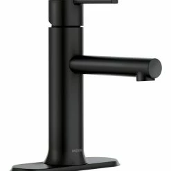 Moen® Arlys Single Handle 4-in Centerset Bathroom Sink Faucet, WaterSense® Certified, Matte Black