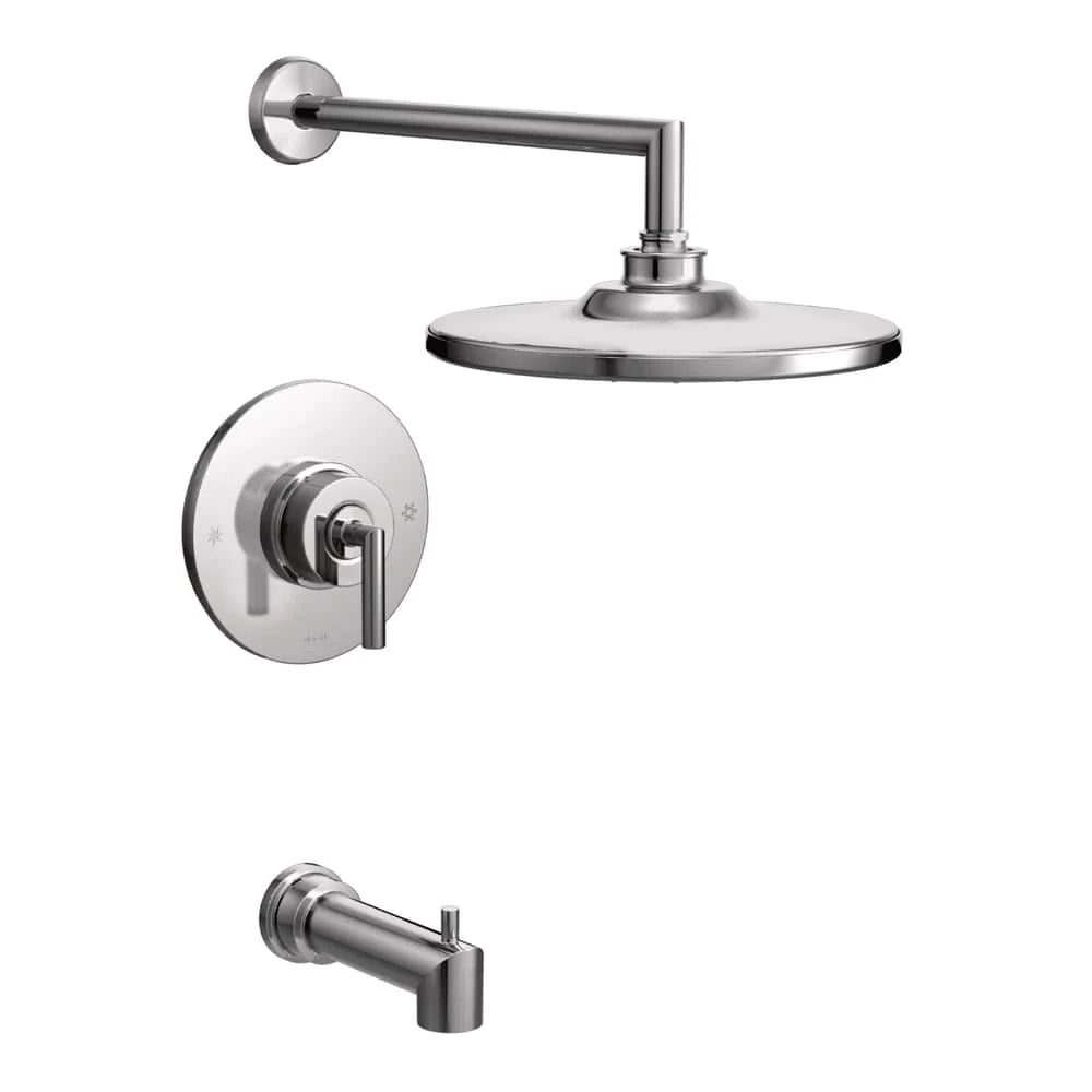 Moen Arris Posi-Temp Pressure Balancing Modern Tub & Shower Trim Kit With 10-in Eco-Performance Rainshower, Valve Required, Chrome 1 Moen Arris Posi-Temp Pressure Balancing Modern Tub & Shower Trim Kit With 10-in Eco-Performance Rainshower, Valve Required, Chrome