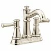 Moen® Belfield Double Handle High Arc 4-in Centerset Bathroom Sink Faucet, WaterSense® Certified, Nickel
