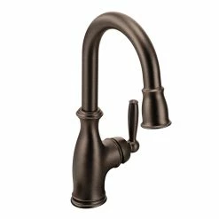 Moen® Brantford Single Handle High Arc Pull Down Sprayer Kitchen Faucet With Power Clean, Oil Rubbed Bronze