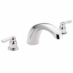 Moen Chateau Two Handle Deck Mount Roman Tub Faucet Trim Kit, Valve Required, Chrome