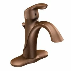 Moen® Eva Single Handle High Arc Single Hole Bathroom Sink Faucet, WaterSense® Certified, Oil Rubbed Bronze
