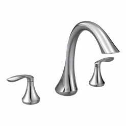 Moen EVA 2-Handle Deck Mount Roman Tub Faucet Trim Kit, Valve Required, Chrome