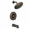 Moen EVA Tub & Shower Faucet Trim With Eco-Performance Rainshower, Valve Required, Oil Rubbed Bronze