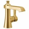 Moen® Flara Single Handle High Arc Single Hole Bathroom Sink Faucet, Brushed Gold
