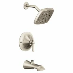 Moen Flara Posi-Temp Pressure Balancing Tub & Shower Trim Kit, Valve Required, Brushed Nickel