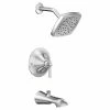 Moen Flara Posi-Temp Pressure Balancing Tub & Shower Trim Kit, Valve Required, Chrome