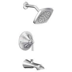 Moen Flara Posi-Temp Pressure Balancing Tub & Shower Trim Kit, Valve Required, Chrome