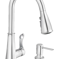 Moen® Hadley Single Handle Pull Down Kitchen Faucet, Chrome