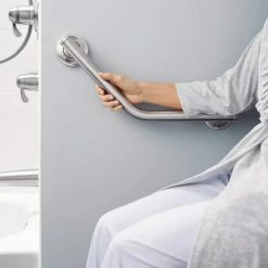 Moen® Home Care Angled Safety Bathroom Grab Bar With Grip Pad, Brushed Nickel, 1.25x16-in 14 Moen® Home Care Angled Safety Bathroom Grab Bar With Grip Pad, Brushed Nickel, 1.25x16-in -Moen's Home Comforts moen home care 16 angled grab bar e127f8b0 49a3 4775 8185 4fd31fd467df