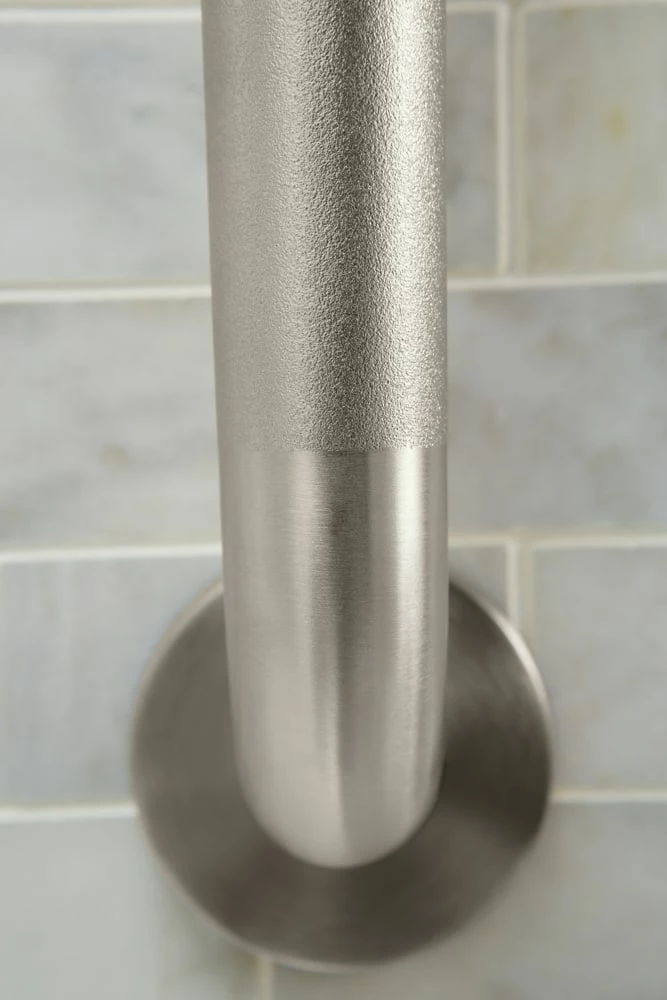 Moen® Home Care Concealed Safety Bathroom Screw Grab Bar, Peened Stainless Steel, 1.5x18-in 5 Moen® Home Care Concealed Safety Bathroom Screw Grab Bar, Peened Stainless Steel, 1.5x18-in - Image 5