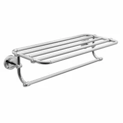 Moen Iso Wide Tower Shelf With Towel Bar, Chrome, 24-in