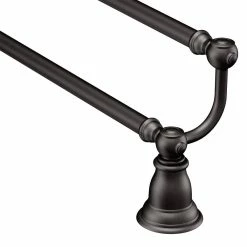 Moen Kingsley Double Towel Bar, Wrought Iron, 24-in