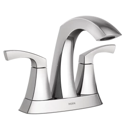 Moen® Lindor Double Handle High Arc 4-in Centerset Bathroom Sink Faucet, WaterSense® Certified, Chrome
