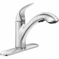 Moen® Medina Single Handle Pull Out Kitchen Faucet, Chrome