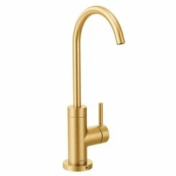 Moen® Sip Single Handle High Arc Cold Water Beverage Kitchen Faucet, Brushed Gold