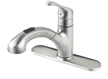 Moen® Renzo Single Handle Low Arc Pull Out Kitchen Faucet, Chrome 2 Moen® Renzo Single Handle Low Arc Pull Out Kitchen Faucet, Chrome - Image 2