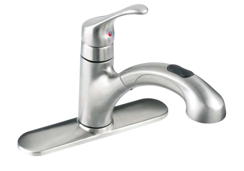 Moen® Renzo Single Handle Low Arc Pull Out Kitchen Faucet, Chrome 3 Moen® Renzo Single Handle Low Arc Pull Out Kitchen Faucet, Chrome - Image 3