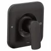 Moen Rizon Posi-Temp Pressure Balancing Modern Shower Trim Kit, Valve Required, Matte Black