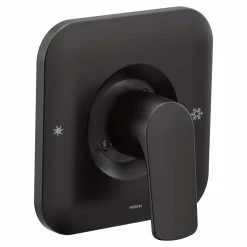 Moen Rizon Posi-Temp Pressure Balancing Modern Shower Trim Kit, Valve Required, Matte Black
