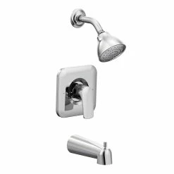 Moen Rizon Posi-Temp Tub/Shower Trim Valve Required 2.5 GPM Flow Rate, Chrome