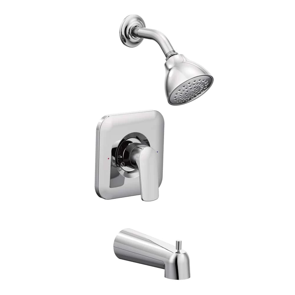Moen Rizon Posi-Temp Eco-Performance Tub & Shower Trim Kit, Valve Required, Chrome 1 Moen Rizon Posi-Temp Eco-Performance Tub & Shower Trim Kit, Valve Required, Chrome