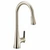 Moen® Sinema Single Handle High Arc Pull Down Kitchen Faucet, Polished Nickel