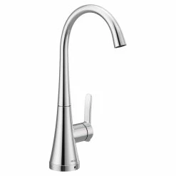 Moen® Sinema Single Handle High Arc Single Mount Cold Water Beverage Spot-Resist Kitchen Faucet, Chrome