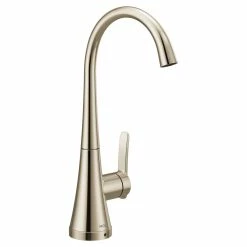 Moen® Sinema Single Handle High Arc Cold Water Beverage Kitchen Faucet, Polished Nickel
