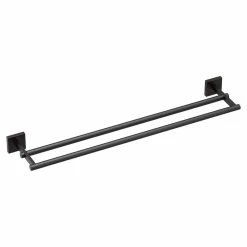 Moen Triva Double Towel Bar, Matte Black, 24-in