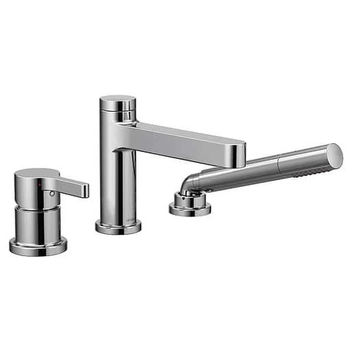 Moen Vichy 1-Handle Roman Tub Faucet, Valve Not Included, Chrome 1 Moen Vichy 1-Handle Roman Tub Faucet, Valve Not Included, Chrome